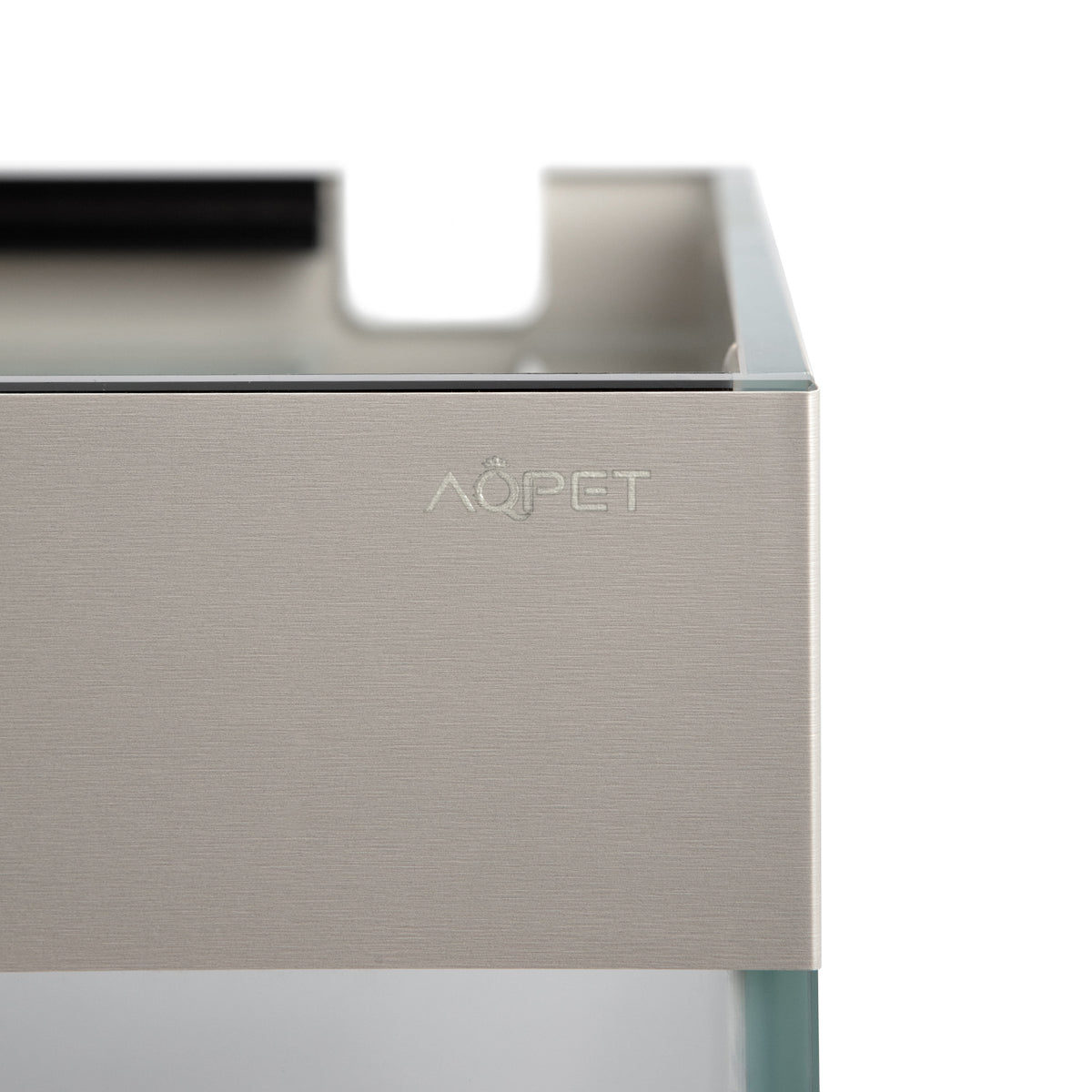 AQPET AQUARIUM RIVERIUM PLUS 90X50X55 H - 10 MM EXT. - WITH LED LIGHT, EXTERNAL FILTER AND TAUPE SUPPORT