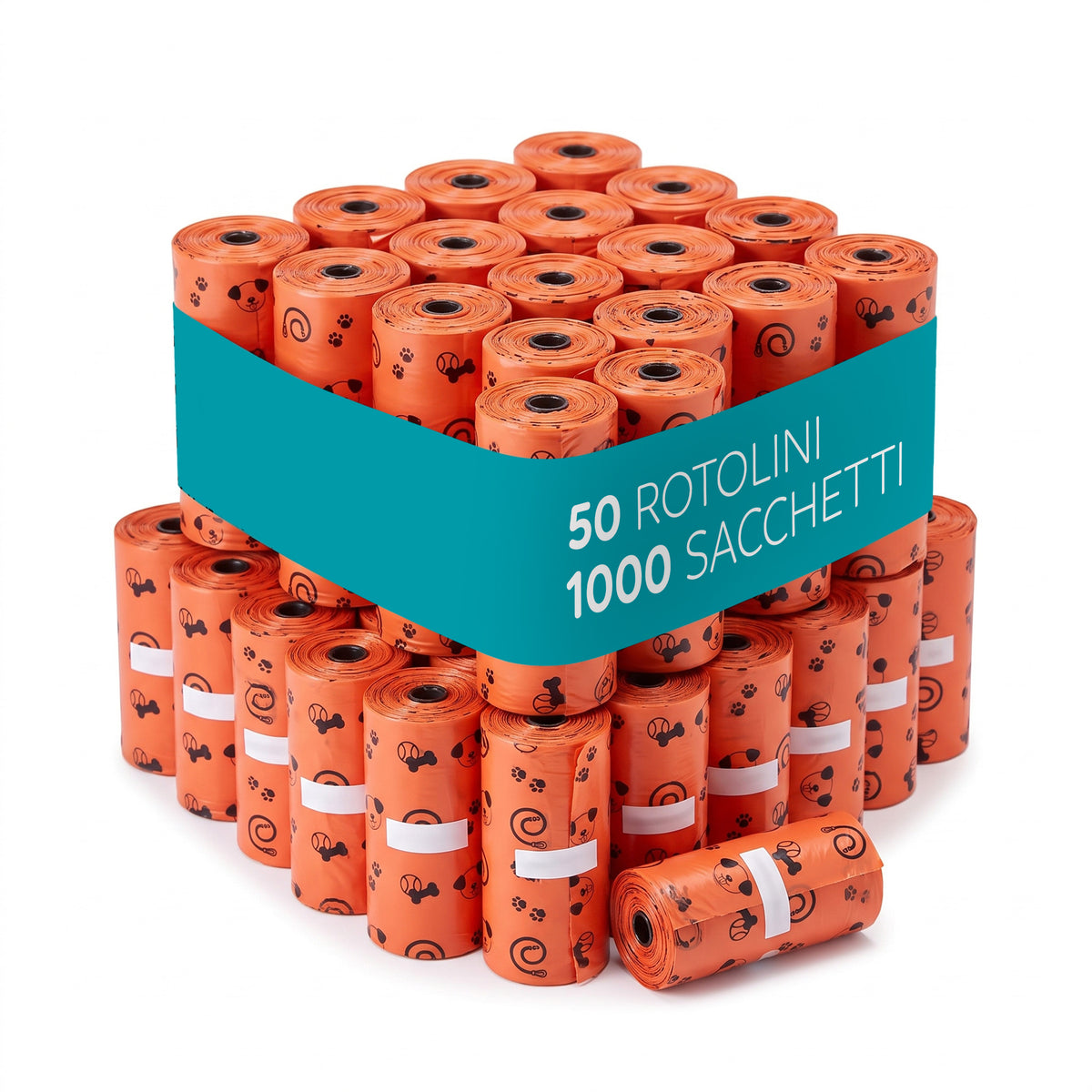 AQPET FRIENDS Sacchetti Igienici a Doppia Resistenza per Bisogni del Cane - Misura Large 22x30 cm - Confezione risparmio da 1000 Sacchetti