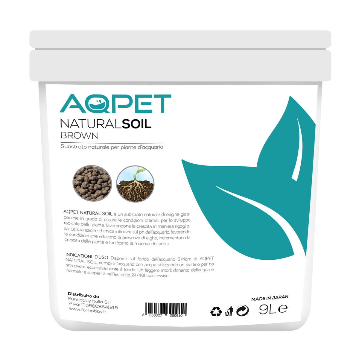 AQPET NATURAL SOIL FONDO BROWN 3 LT