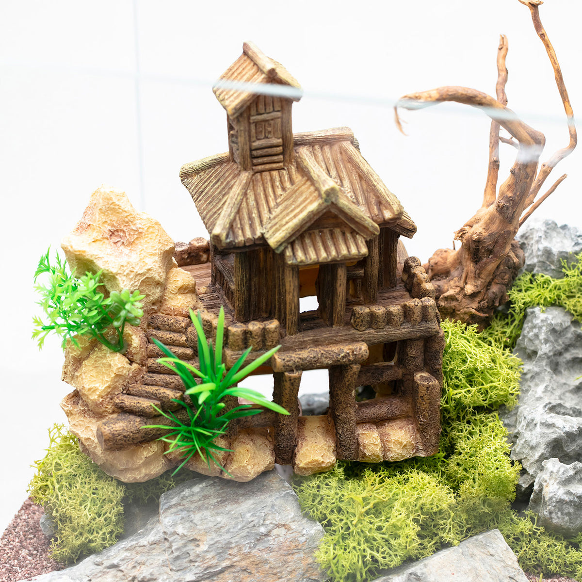 AQPET DECORART DECORI PER ACQUARI MOD. WOOD CASTLE 19*13*19