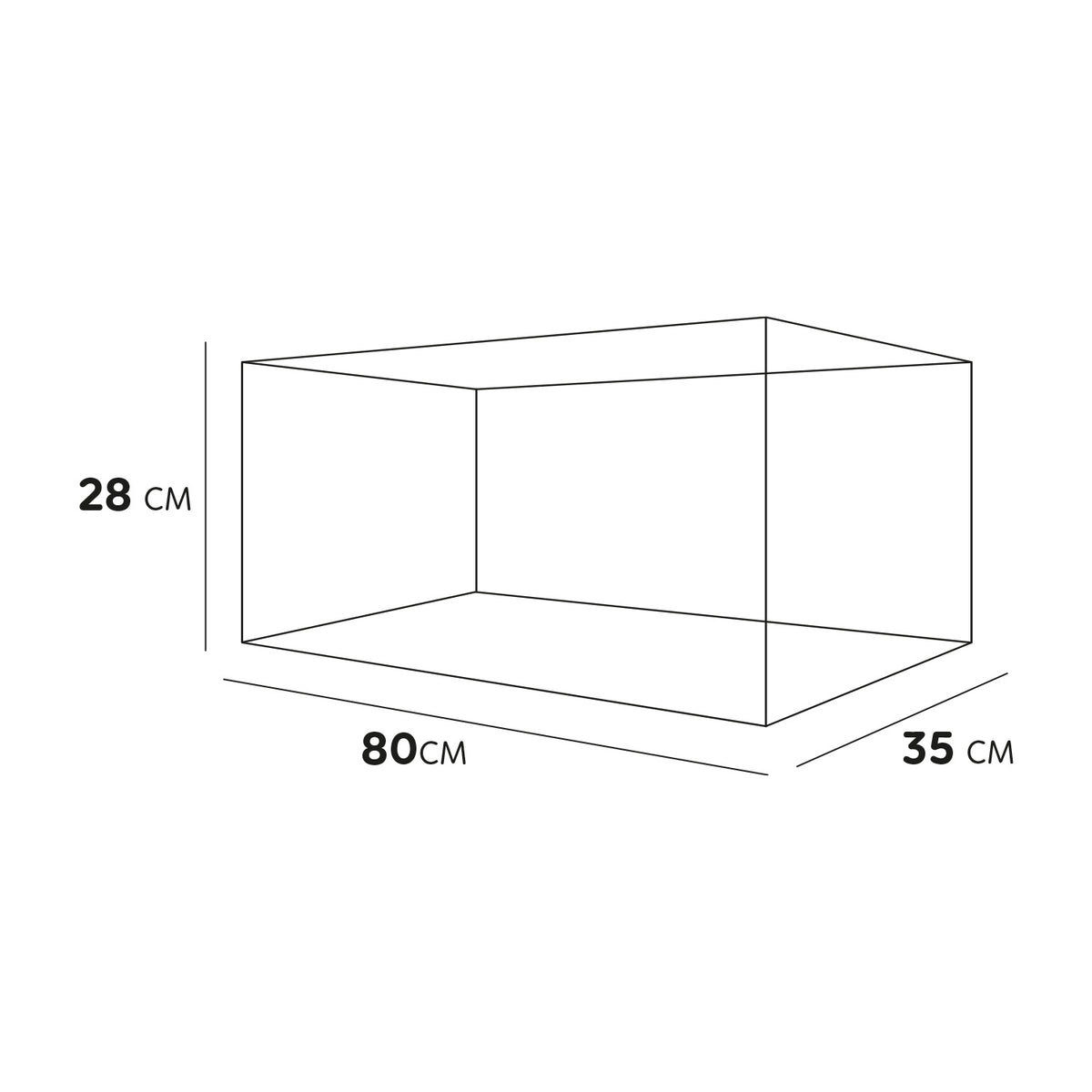 AQPET TARTARUGHIERA IN VETRO TORTUGA 80 - 80X35X28 CM CON ISOLOTTO