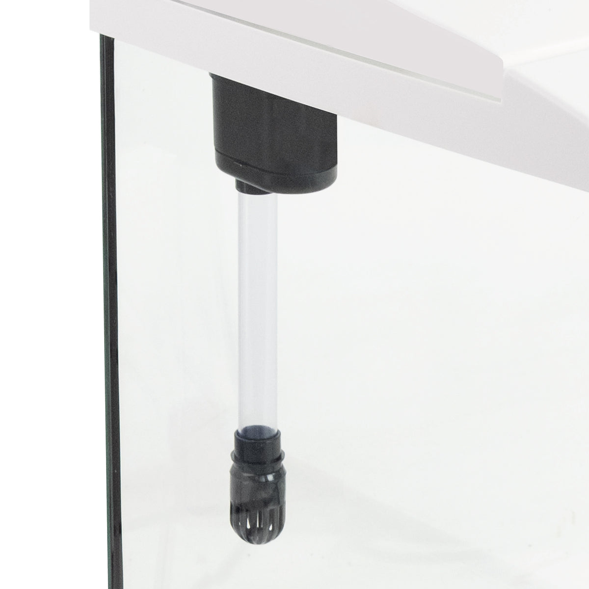 AQPET CURVE DESKTOP PANORAMIC GLASS AQUARIUM - WITH FILTER, HEATER - WHITE