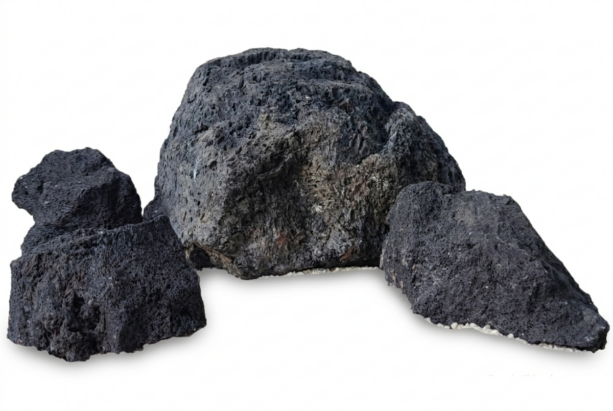 AQPET ZEN STONE MAGIC VOLCANO ROCK BLACK (PACK 20KG MIXED)