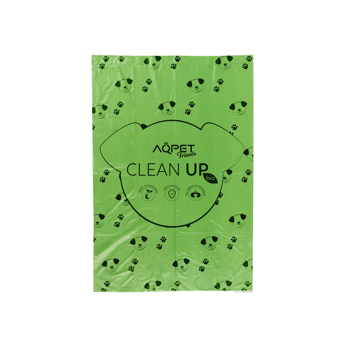 AQPET FRIENDS Clean Up Bio Sacchetti Igienici Compostabili 8X15 - 120 Sacchetti