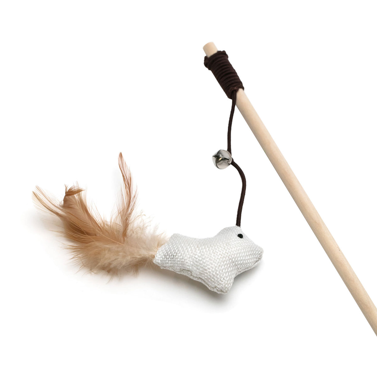 AQPET FRIENDS Cat Toy Stick with Plush and Feathers - 3X15/40 cm Cat Toy