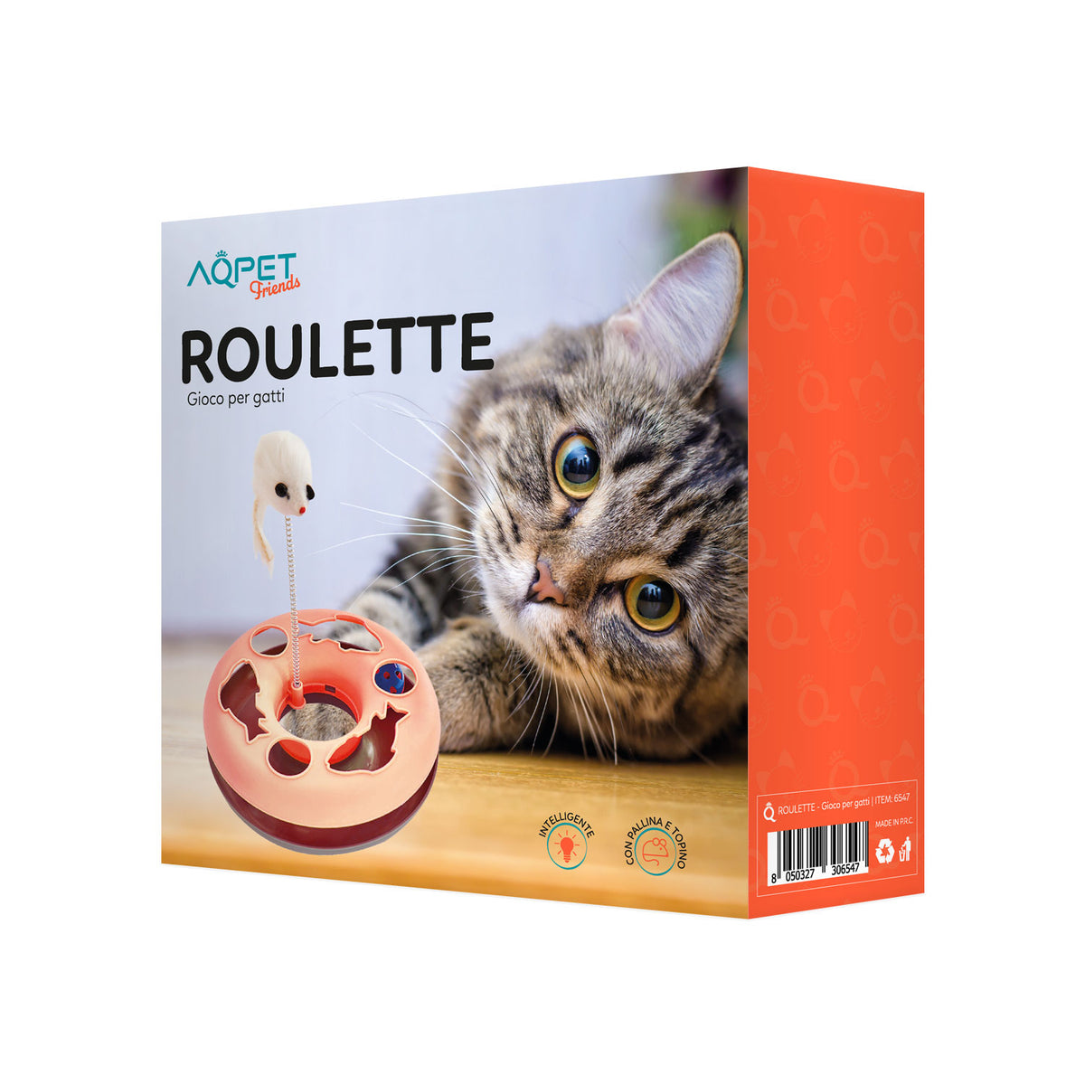 AQPET FRIENDS Cat Toy Roulette - 23X7 cm Cat Game