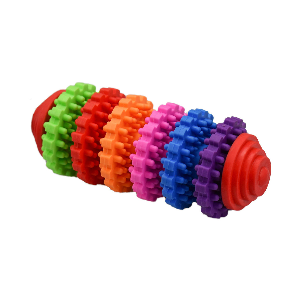 AQPET FRIENDS AQPET Giochi Per Cane Dental Cilindro Colorato Di Gomma Gioco Per Cani Divertimento Pet