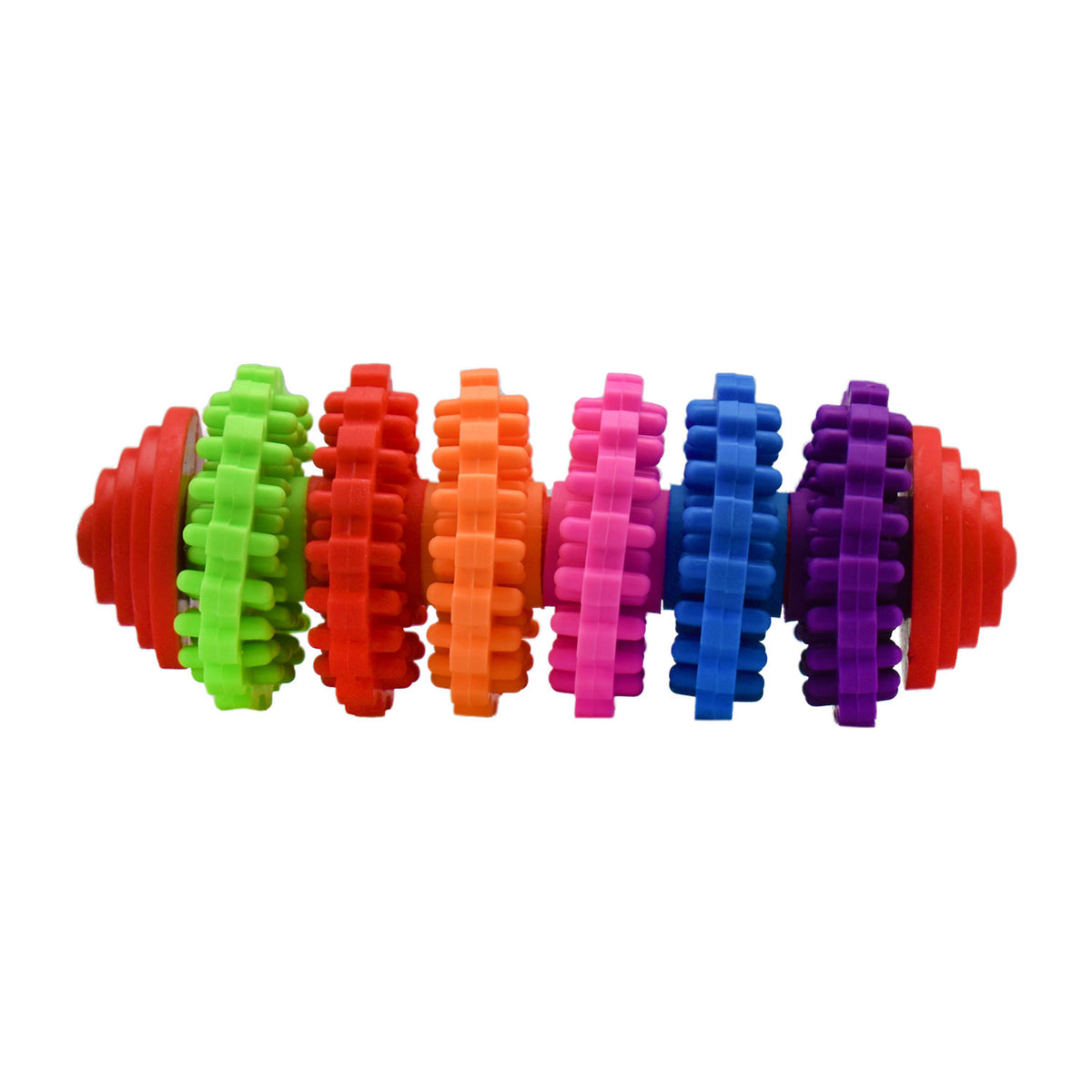 AQPET FRIENDS AQPET Giochi Per Cane Dental Cilindro Colorato Di Gomma Gioco Per Cani Divertimento Pet