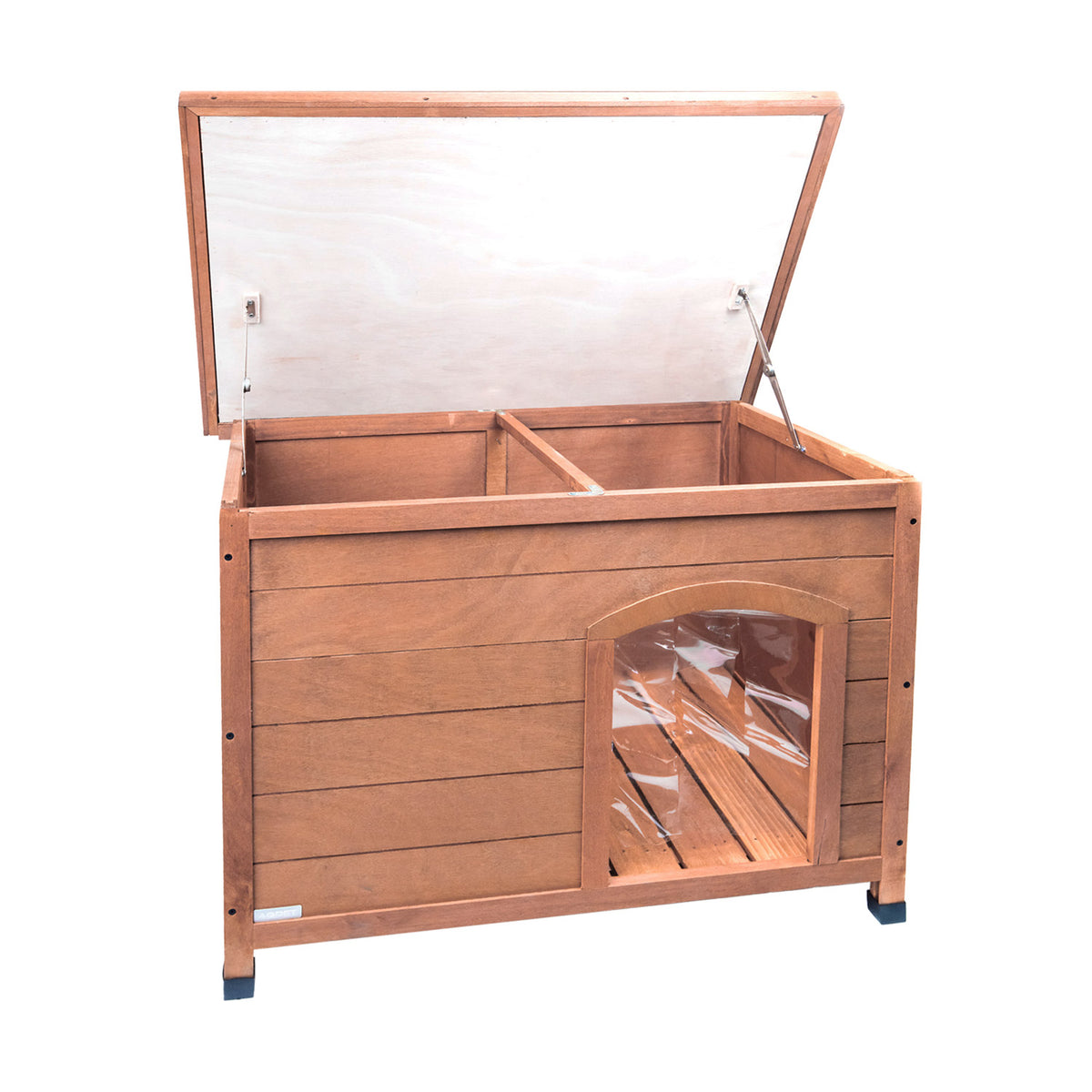 AQPET FRIENDS Baita Cuccia In Legno Con Tetto Apribile Per Cani E Gatti Comfort e Relax