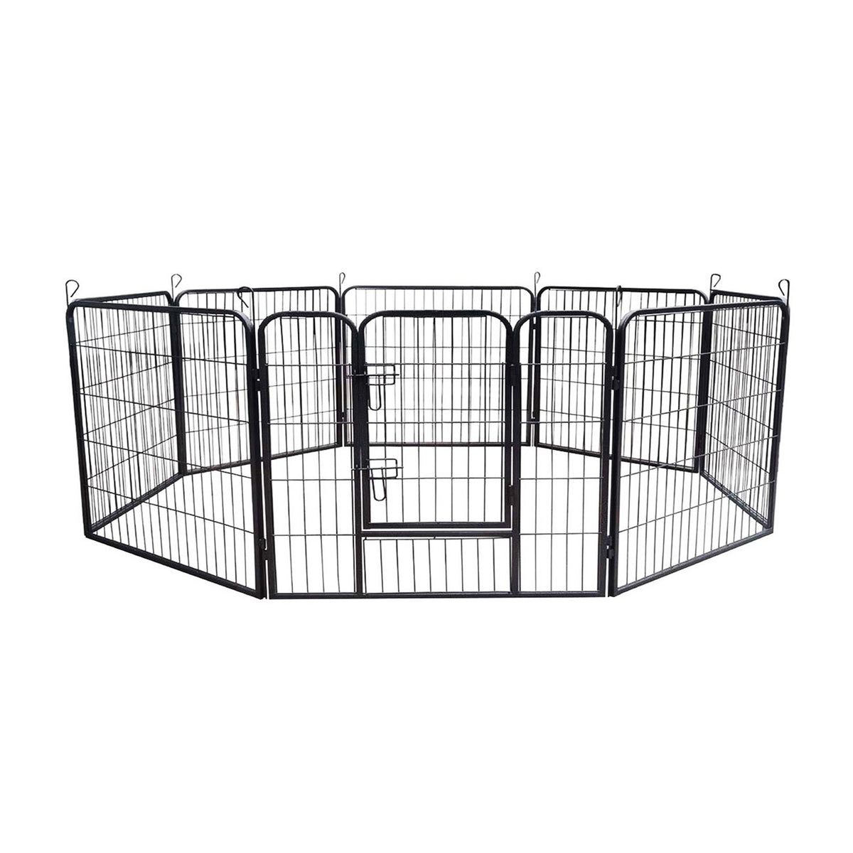AQPET FRIENDS Recinto Modulare 80x80 cm per Cani, Gatti, Conigli e Roditori - 8 Pannelli Resistenti per Interno ed Esterno, Sicuro e Facile da Montare, Ideale per Casa e Giardino