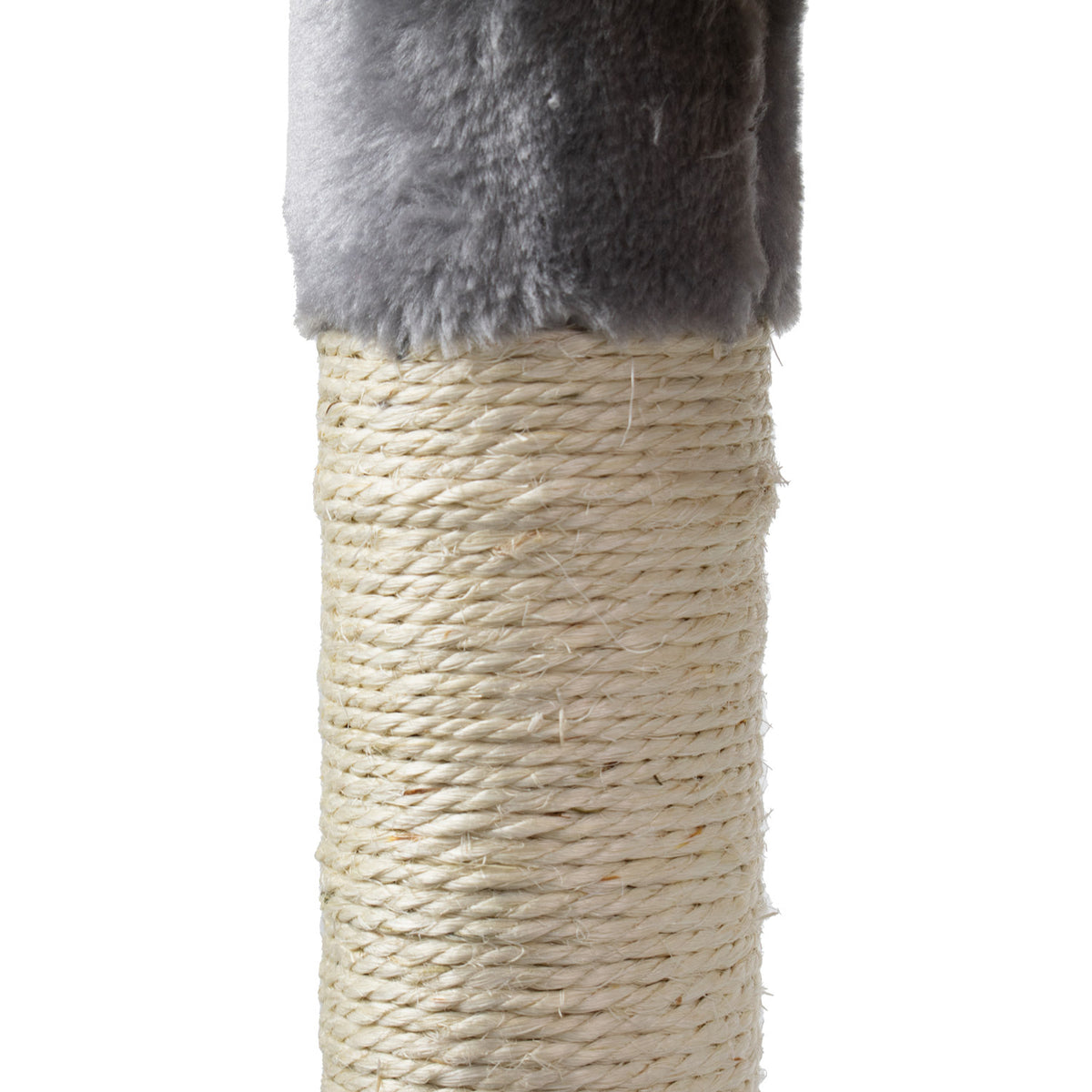AQPET FRIENDS Tiragraffi Amsterdam 112 cm con Cuccia per Gatti Albero Parco Giochi Gioco Tira Graffi per Gatto Colore Grigio