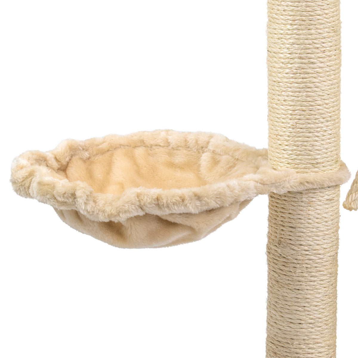 AQPET FRIENDS Tiragraffi Athens 115 cm con Cuccia per Gatti Albero Parco Giochi Gioco Tira Graffi per Gatto Colore Beige