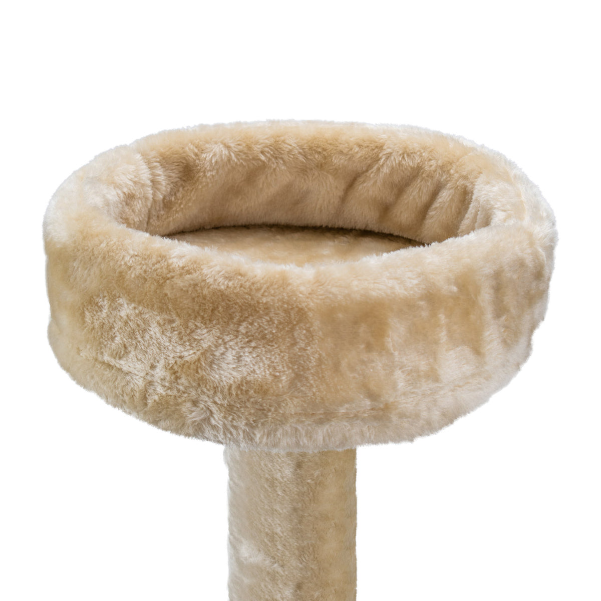 AQPET FRIENDS Athens Cat Scratching Post 115 cm with Cat Bed Tree Playground Toy Scratcher for Cat Beige