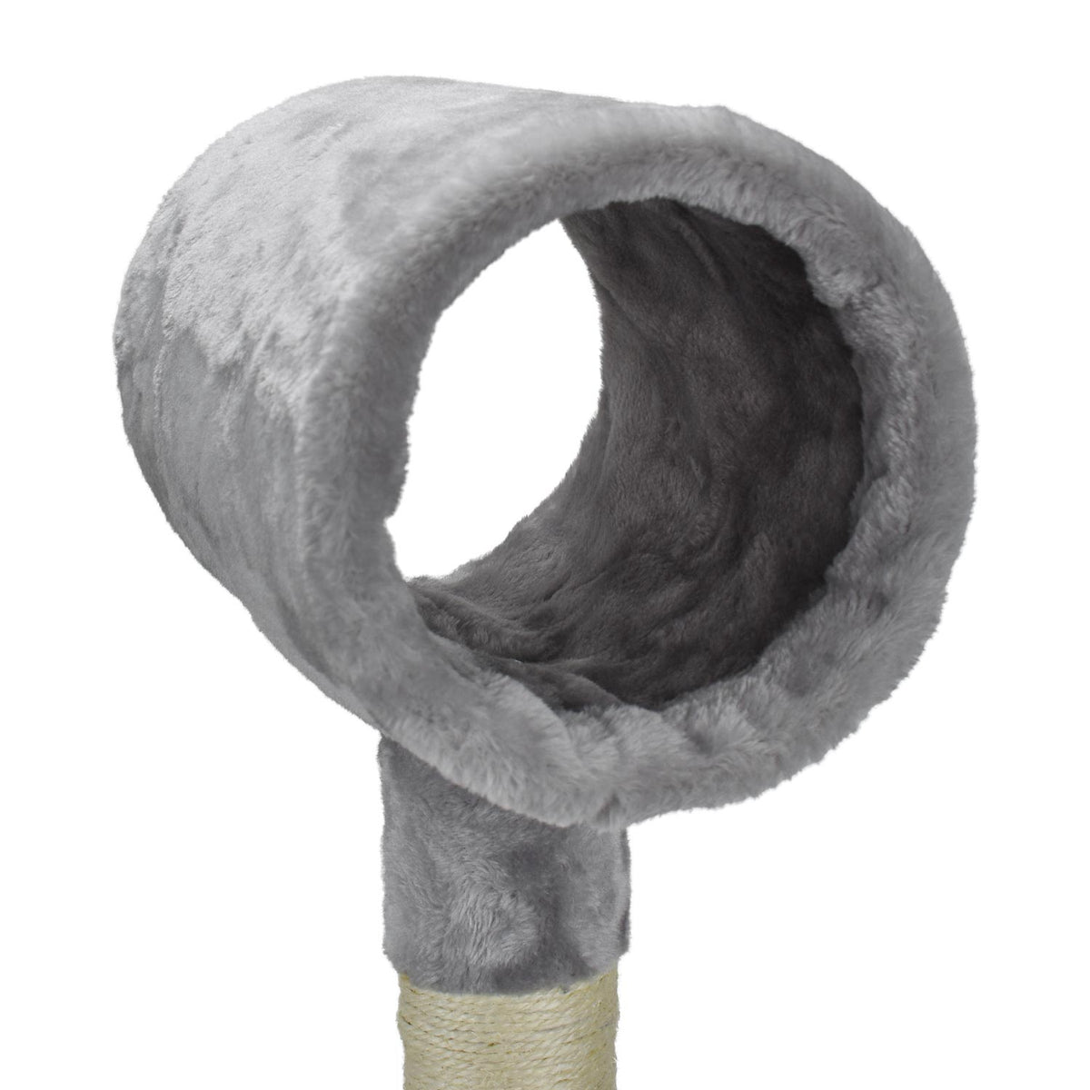 AQPET FRIENDS Tiragraffi Berlin 135 cm con Cuccia per Gatti Albero Parco Giochi Gioco Tira Graffi per Gatto Colore Grigio