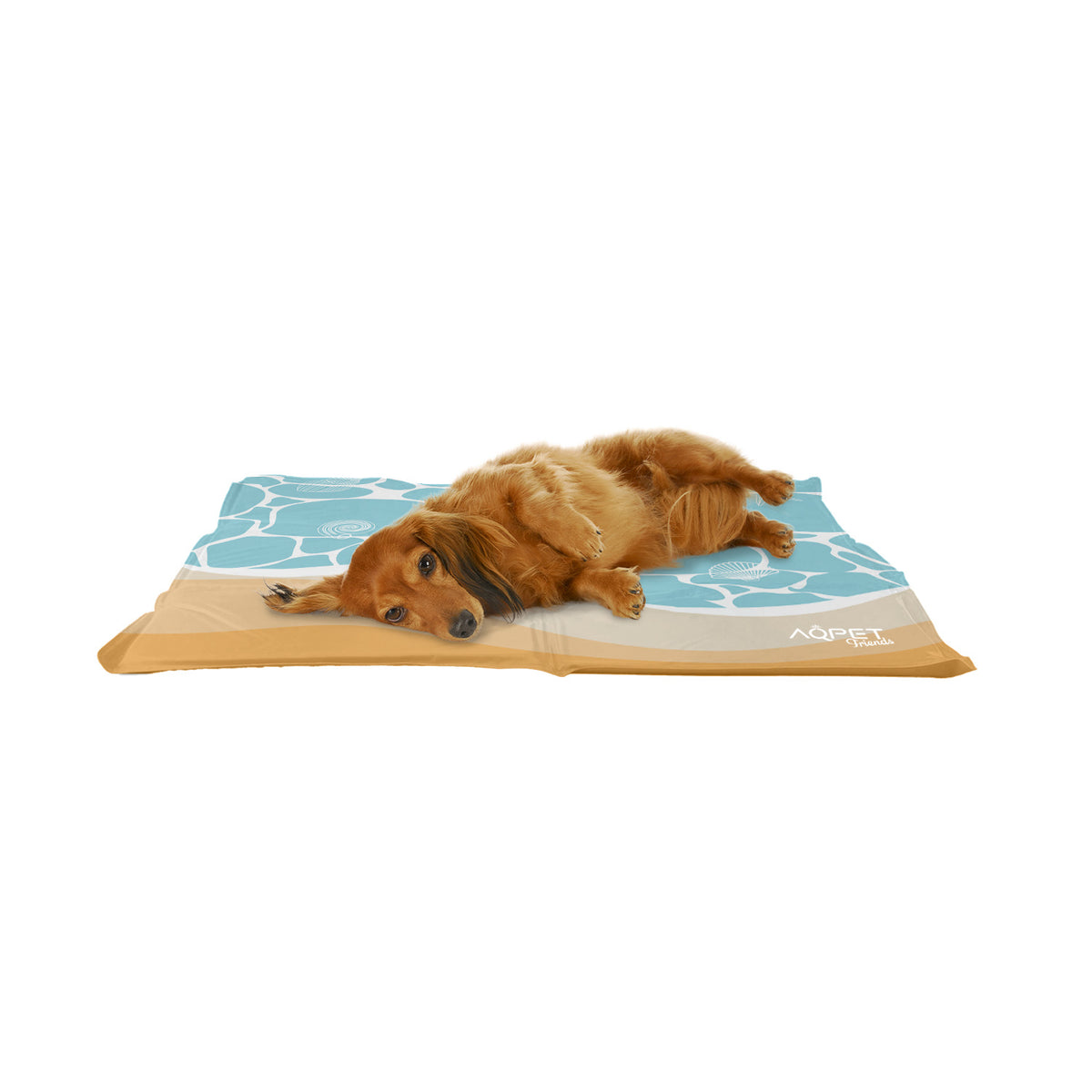AQPET FRIENDS Cooling Mat for Dogs, Cats and Pets, Non-Toxic Gel, Sea Pattern