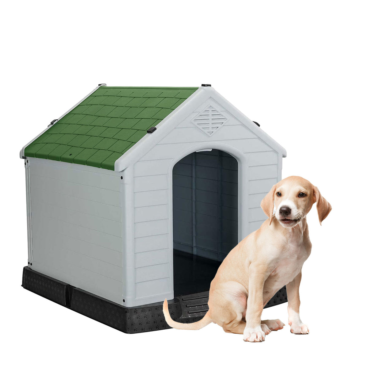 AQPET FRIENDS Chalet Cuccia In Plastica Impermeabile Per Cani E Gatti Comfort e Relax, Per Interno ed Esterno