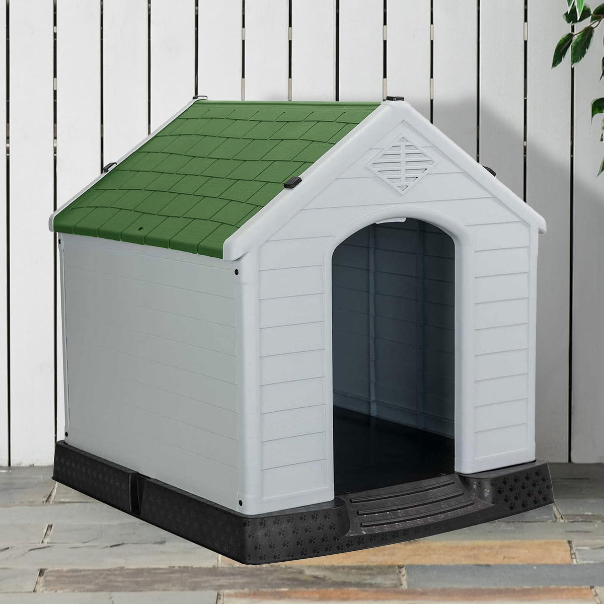 AQPET FRIENDS Chalet Cuccia In Plastica Impermeabile Per Cani E Gatti Comfort e Relax, Per Interno ed Esterno