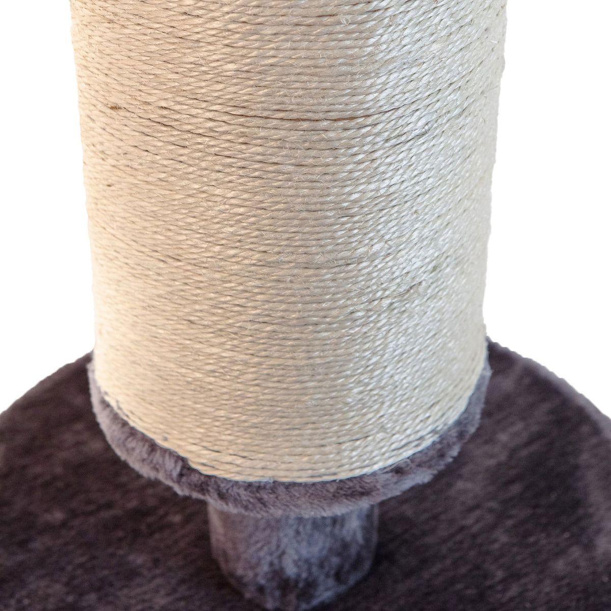 AQPET FRIENDS Tiragraffi in Sisal e tessuto con piattaforma, Alto 58 cm per il massimo divertimento del tuo gatto, Colore Grigio