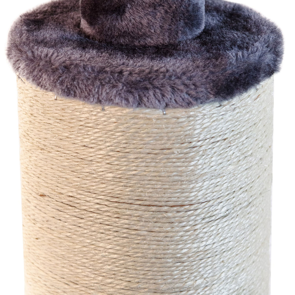 AQPET FRIENDS Cat Scratching Post in Sisal and Fabric with Platform, 58 cm High for your Cat's Maximum Fun, Grey