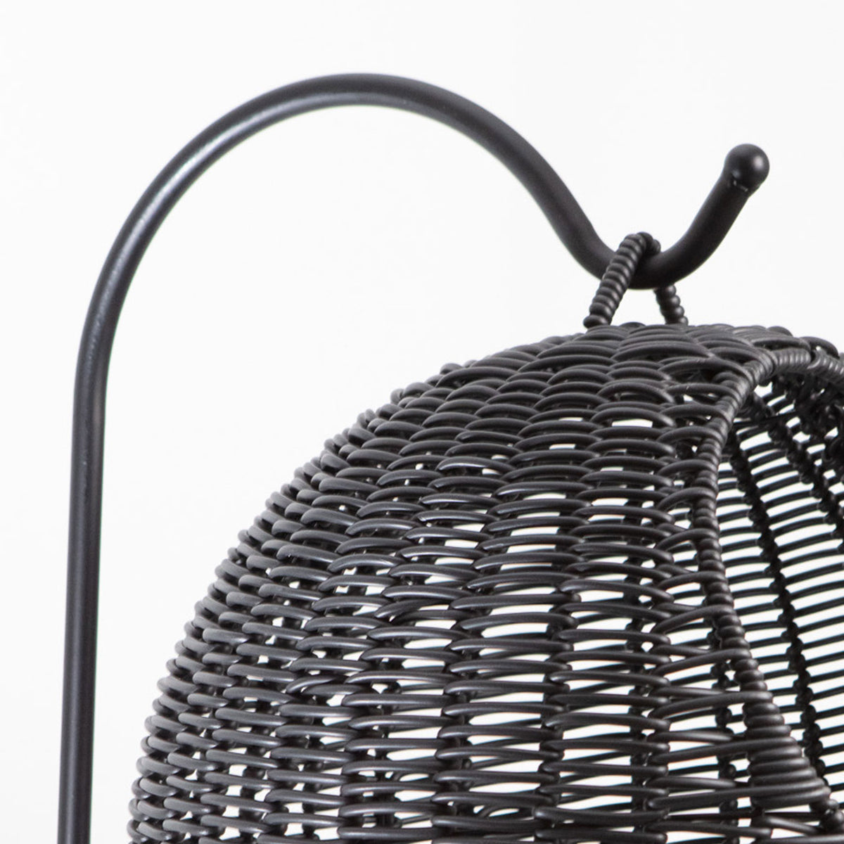 AQPET FRIENDS Morfeo Suspended Cat Basket for Kittens Hand-Woven Wicker with Soft Cushion Included, Black, 46x62 cm