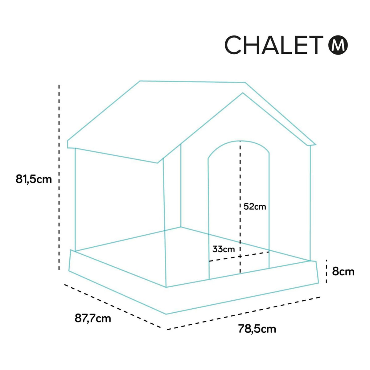 AQPET FRIENDS Chalet Cuccia In Plastica Impermeabile Per Cani E Gatti Comfort e Relax, Per Interno ed Esterno