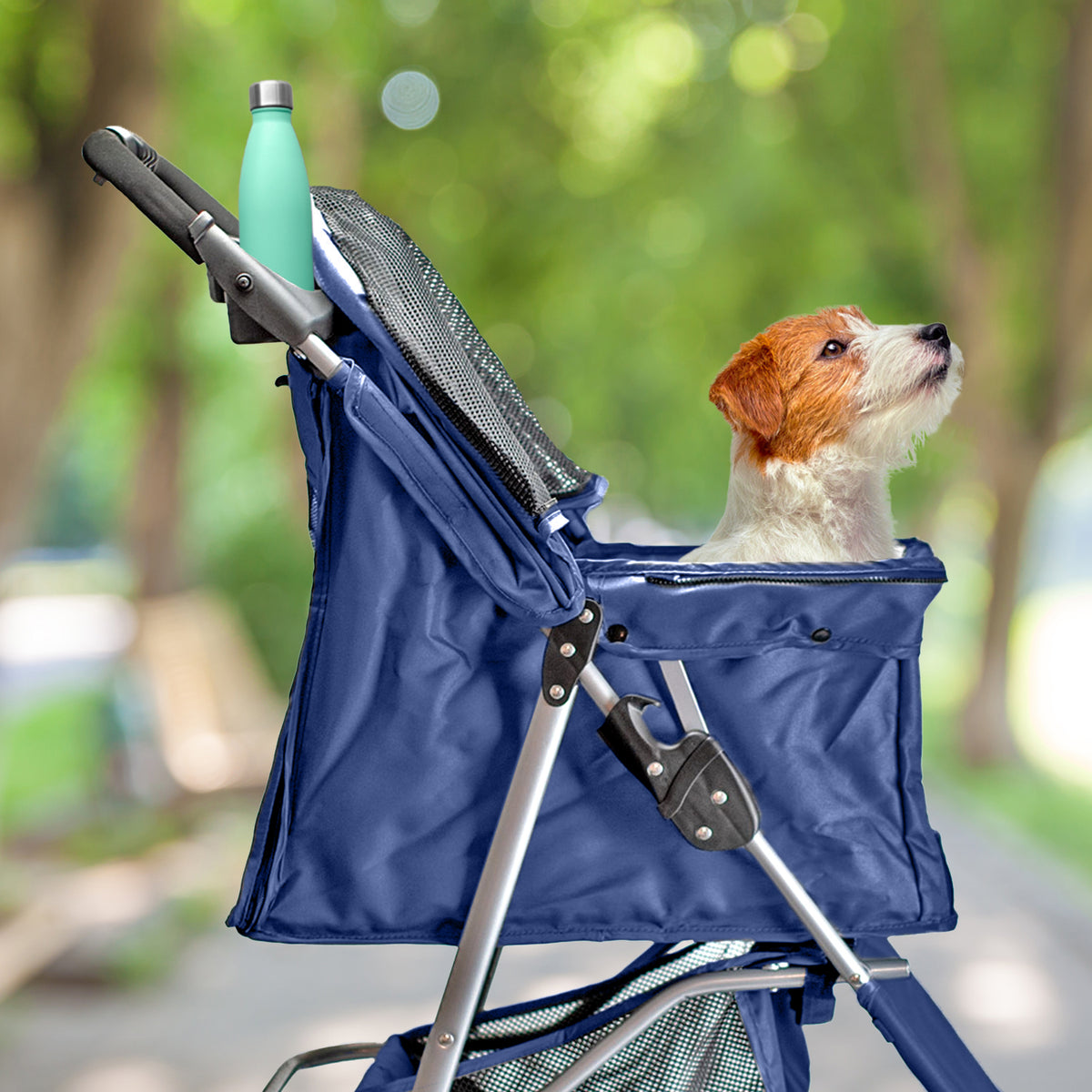 AQPET FRIENDS Passeggino Comodo E Pratico Per Cani Taglia Media / Piccola Per Cani E Gatti Viaggio Sicuro