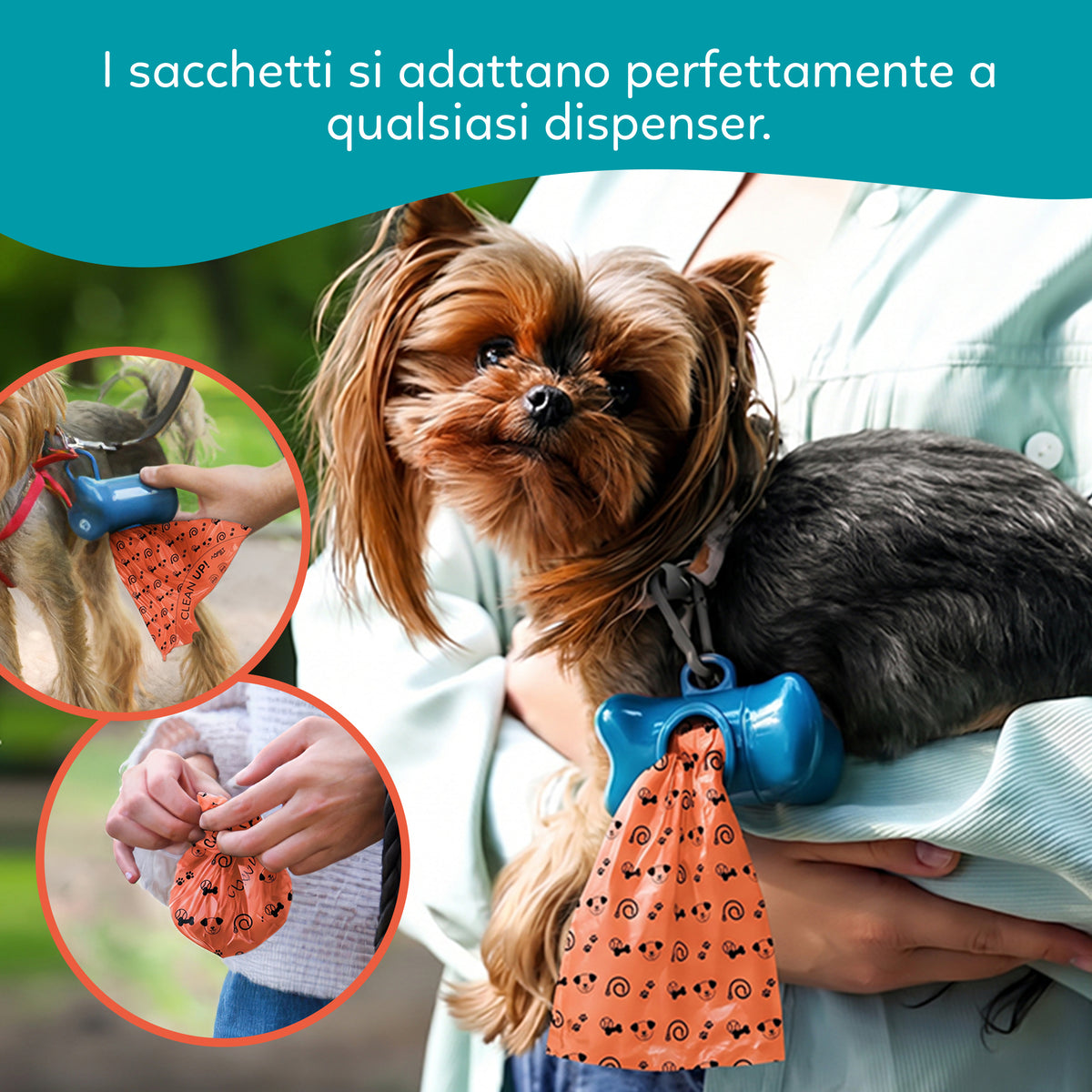 AQPET FRIENDS Double-Strength Hygienic Dog Waste Bags - Large 22x30 cm - Economy Pack of 1000 Bags