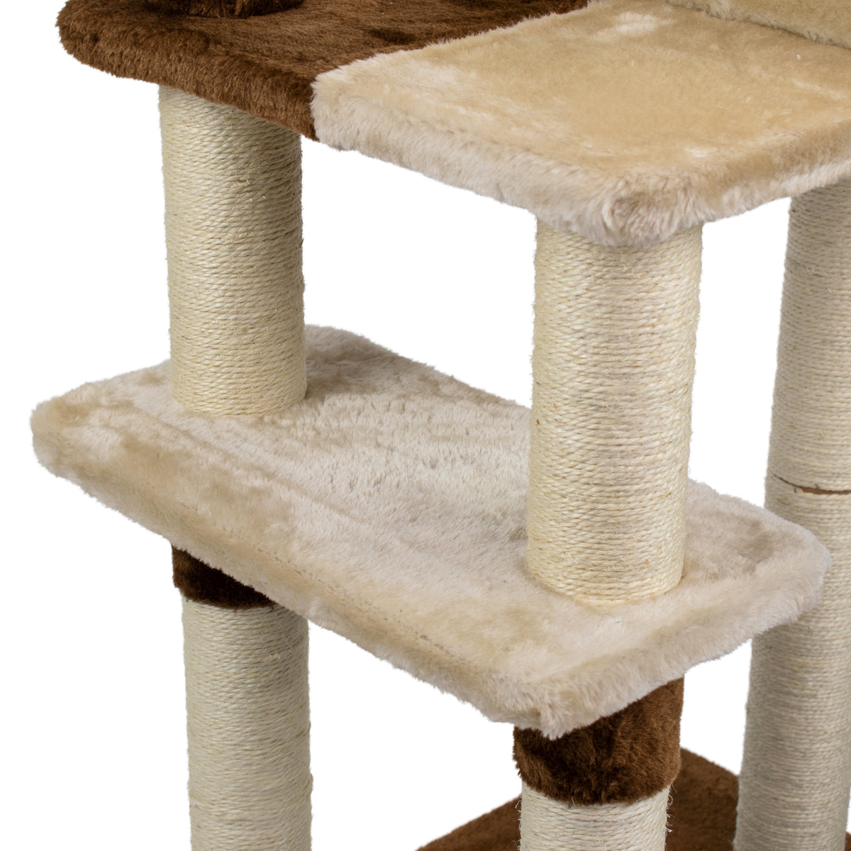 AQPET FRIENDS Cat Scratching Post Rome In Sisal 123 Cm Brown For Cats Play Cat Relax And Fun