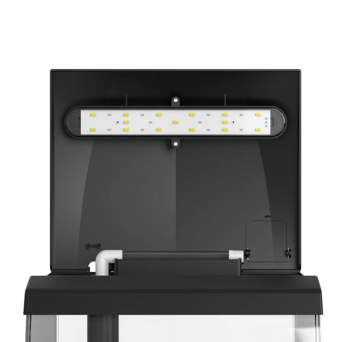 AQPET CURVE DESKTOP PANORAMIC GLASS AQUARIUM - WITH FILTER, HEATER - BLACK