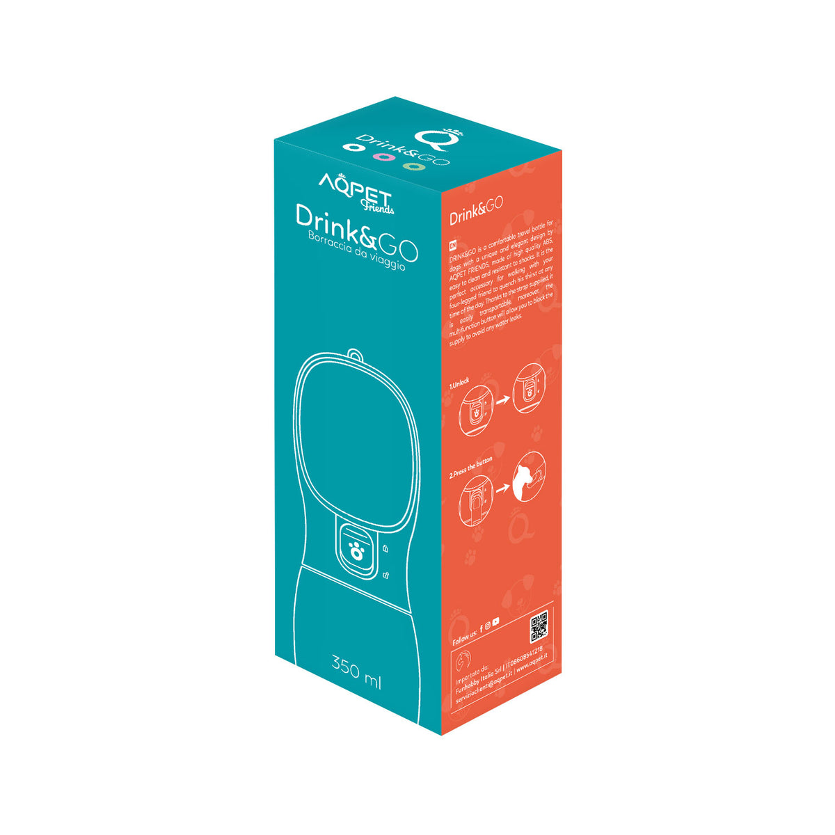AQPET FRIENDS Drink&go Abbeveratoio Da Viaggio