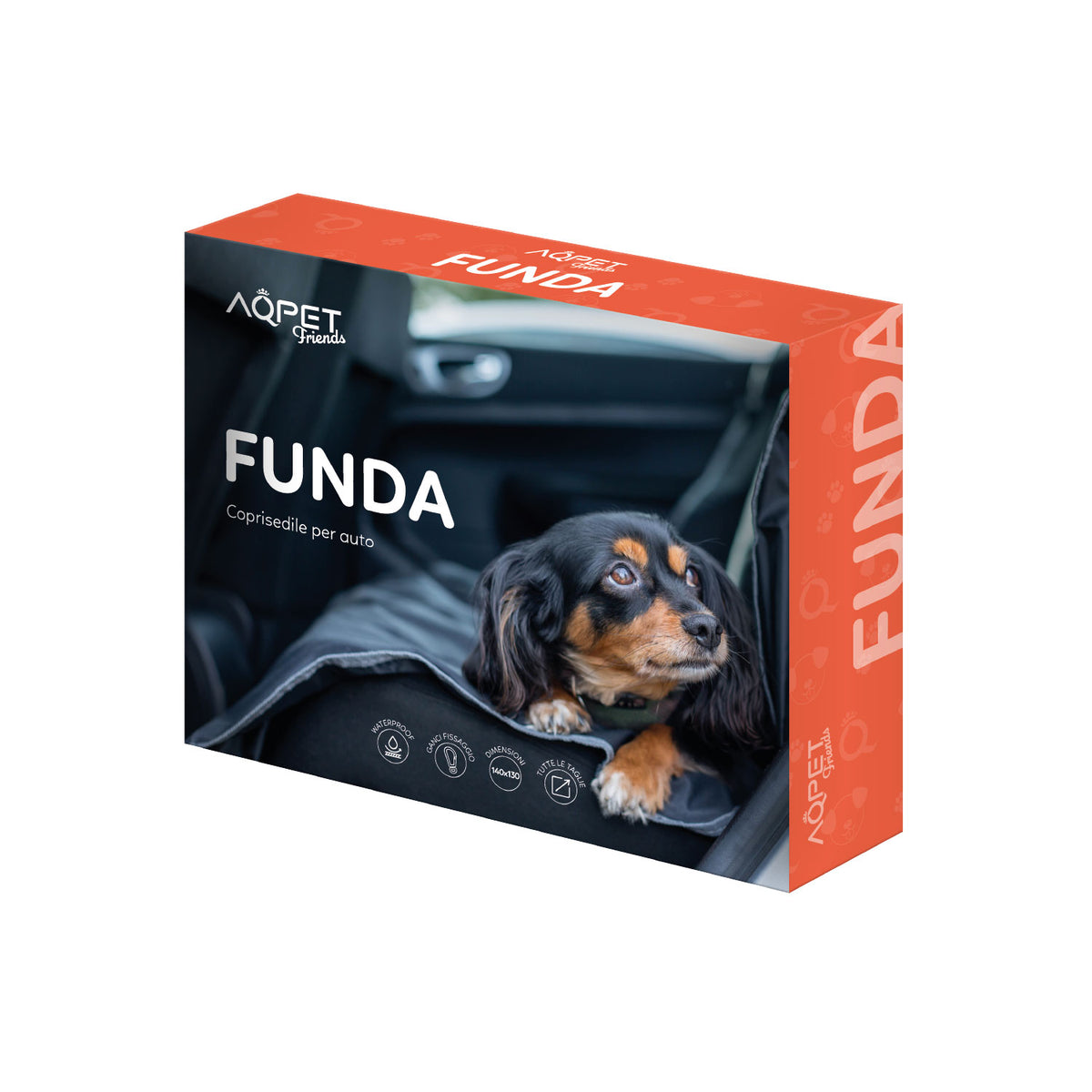 AQPET FRIENDS Telo Amaca Coprisedile per Animali Domestici Impermeabile Universale per Auto 140x150cm