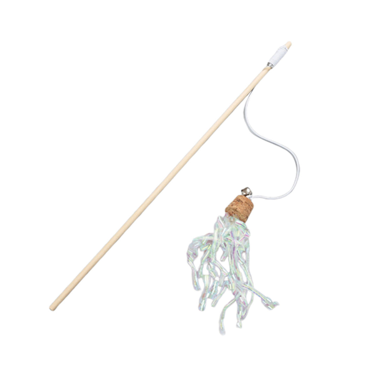AQPET FRIENDS Cat Toy Bastoncino Con Nappa E Campanellino - 40 Cm Gioco per Gatti