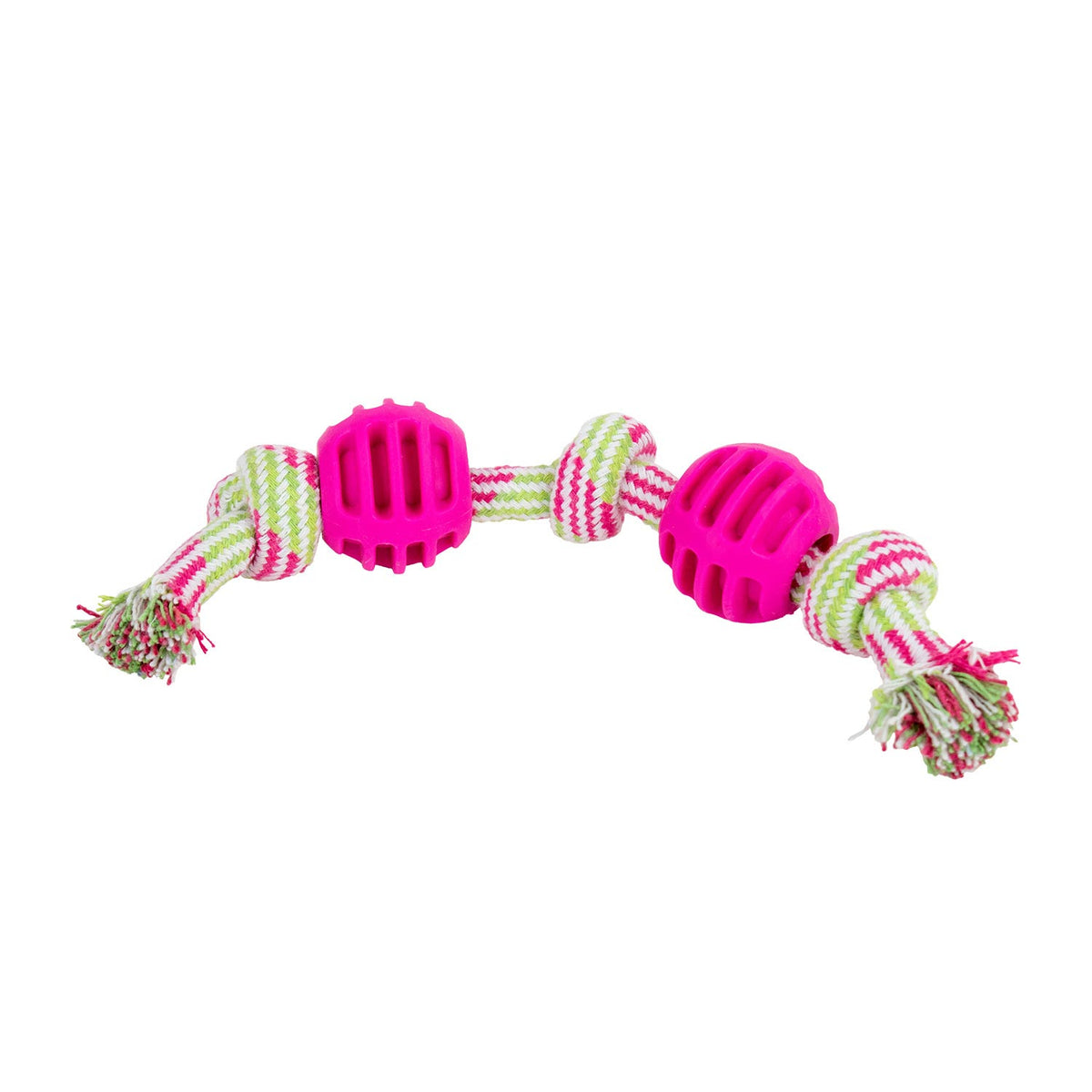 AQPET FRIENDS Giochi Per Cane Rope Corda Con Palline Di Gomma Gioco Per Cani Divertimento Pet