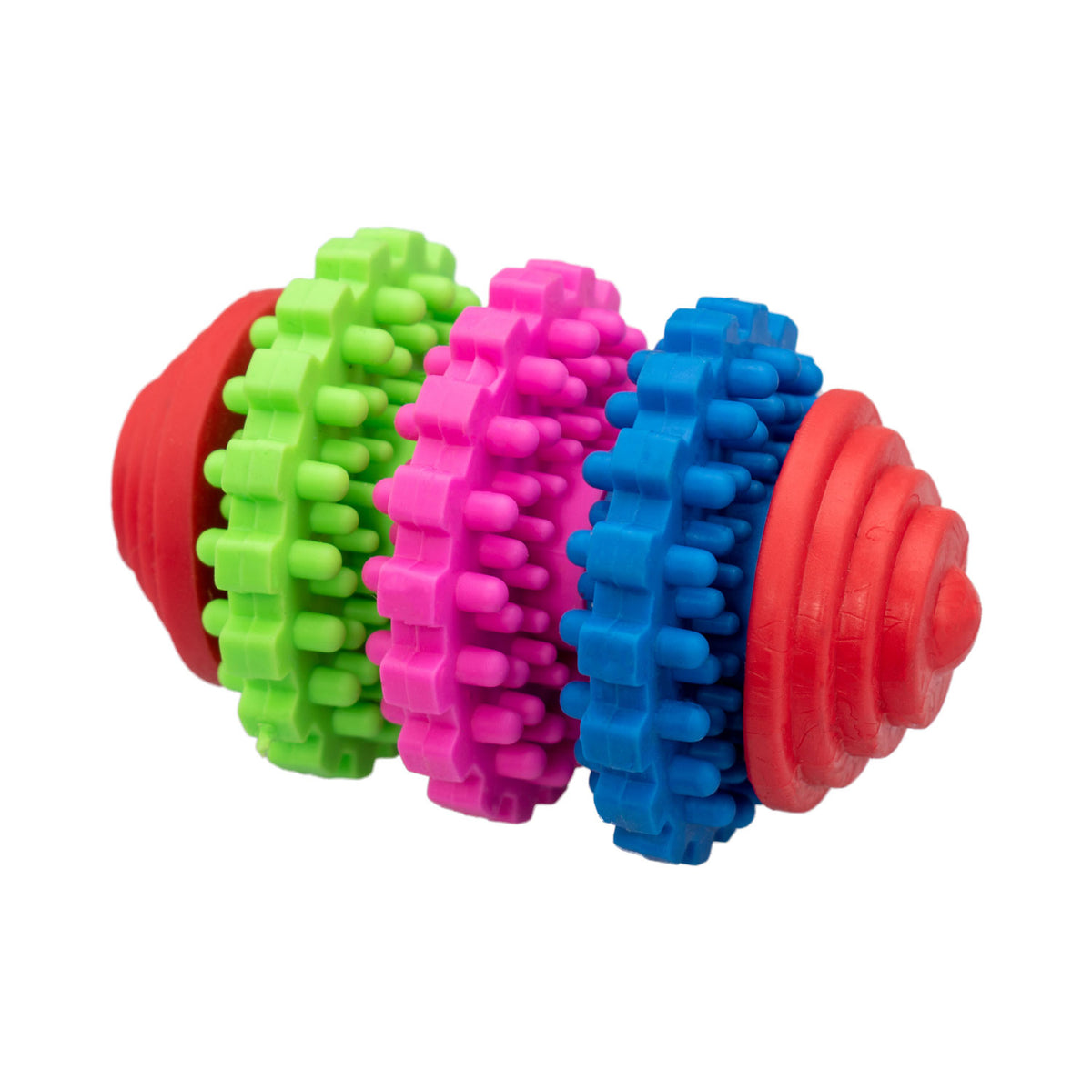 AQPET FRIENDS AQPET Dog Toys Dental Colorful Rubber Cylinder Fun Pet Dog Toy