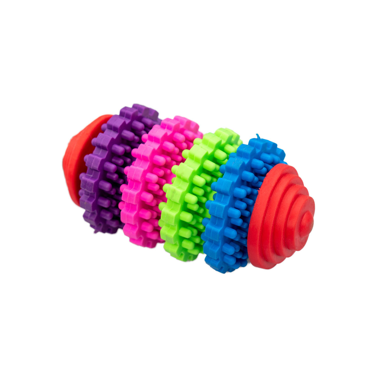 AQPET FRIENDS AQPET Dog Toys Dental Colorful Rubber Cylinder Fun Pet Dog Toy