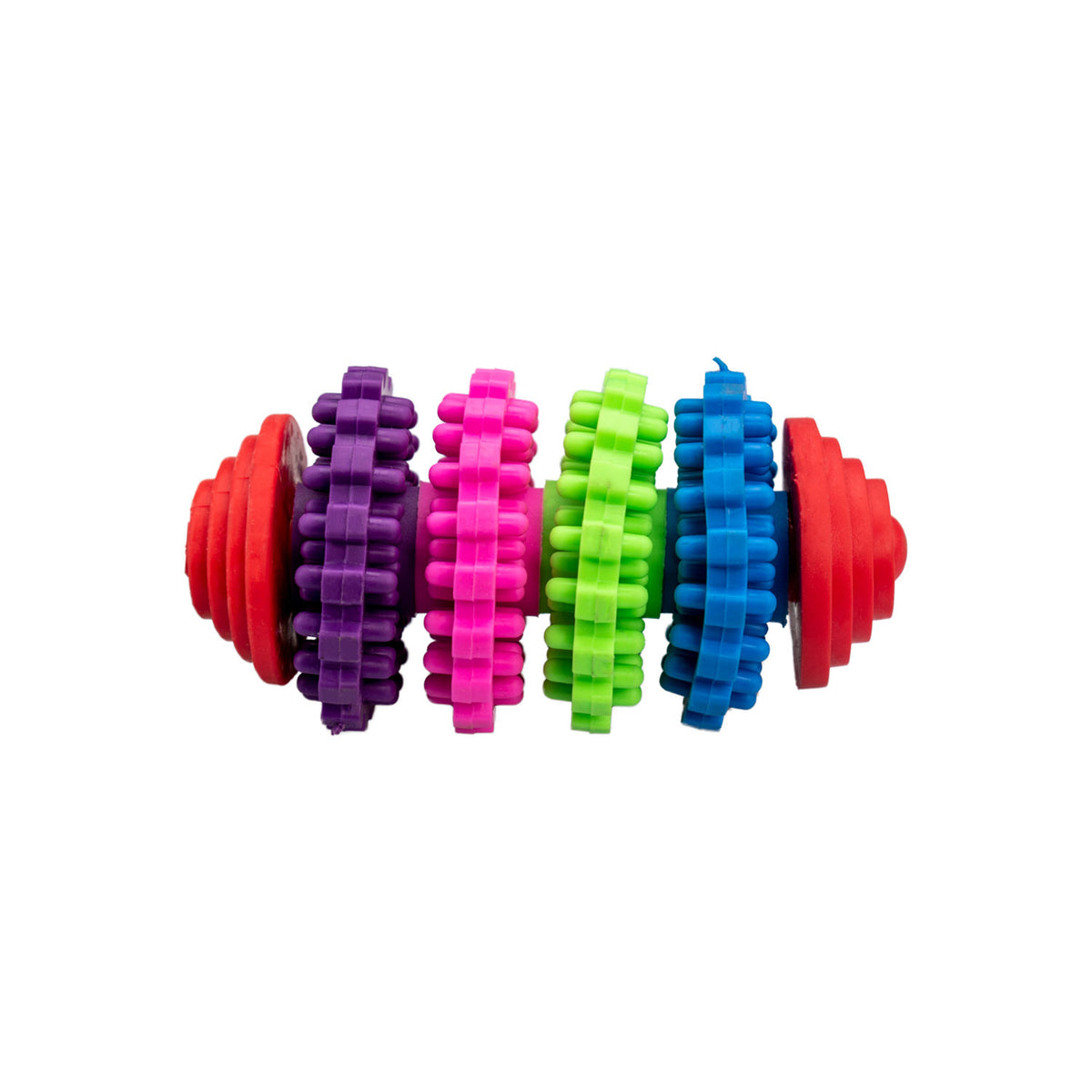 AQPET FRIENDS AQPET Dog Toys Dental Colorful Rubber Cylinder Fun Pet Dog Toy