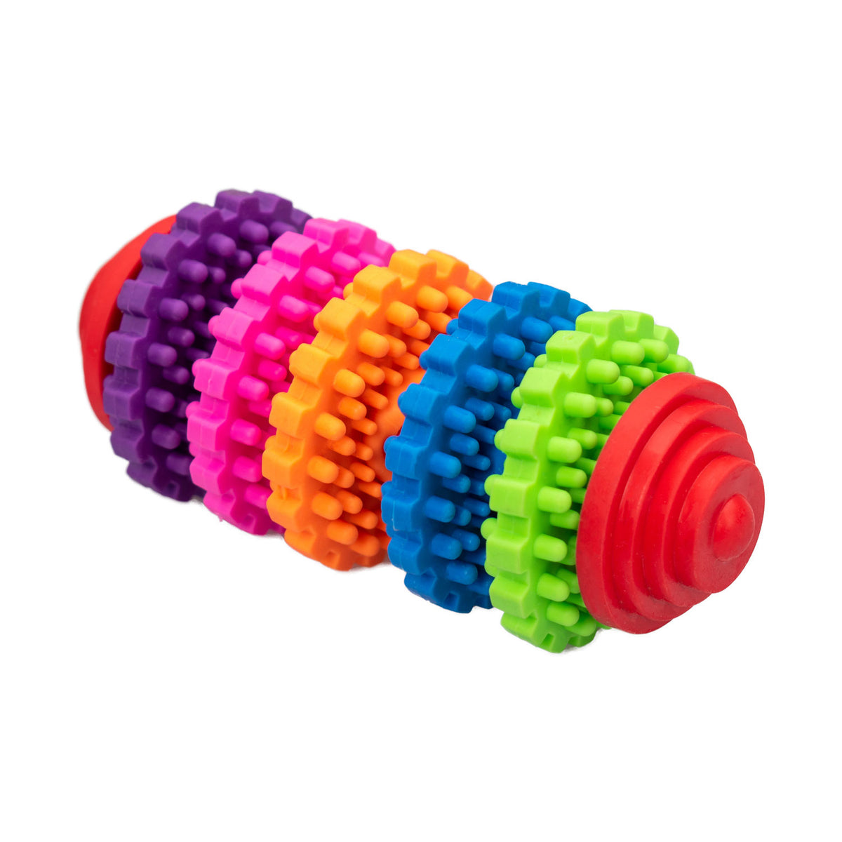 AQPET FRIENDS AQPET Dog Toys Dental Colorful Rubber Cylinder Fun Pet Dog Toy