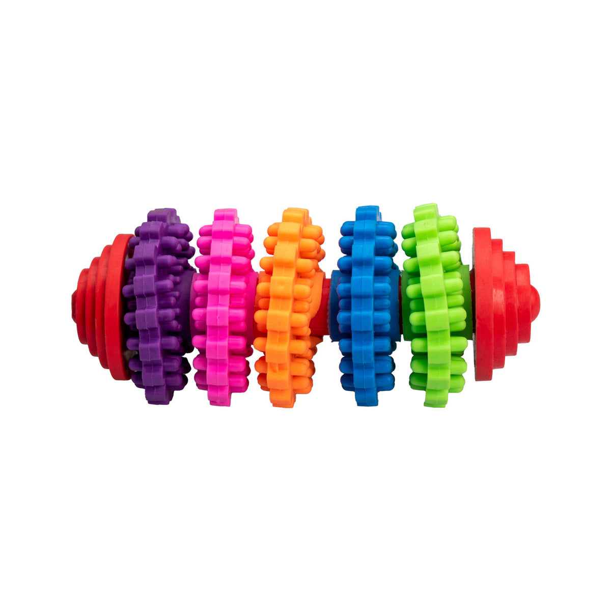 AQPET FRIENDS AQPET Dog Toys Dental Colorful Rubber Cylinder Fun Pet Dog Toy