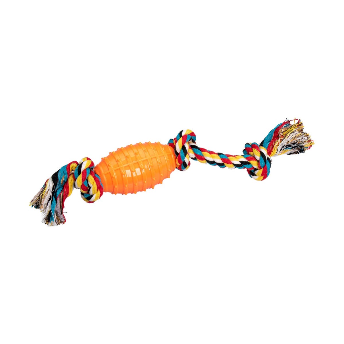 AQPET FRIENDS AQPET Dog Toys Smarty Rope And Oval Rubber Ball 38 Cm Dog Game Pet Fun