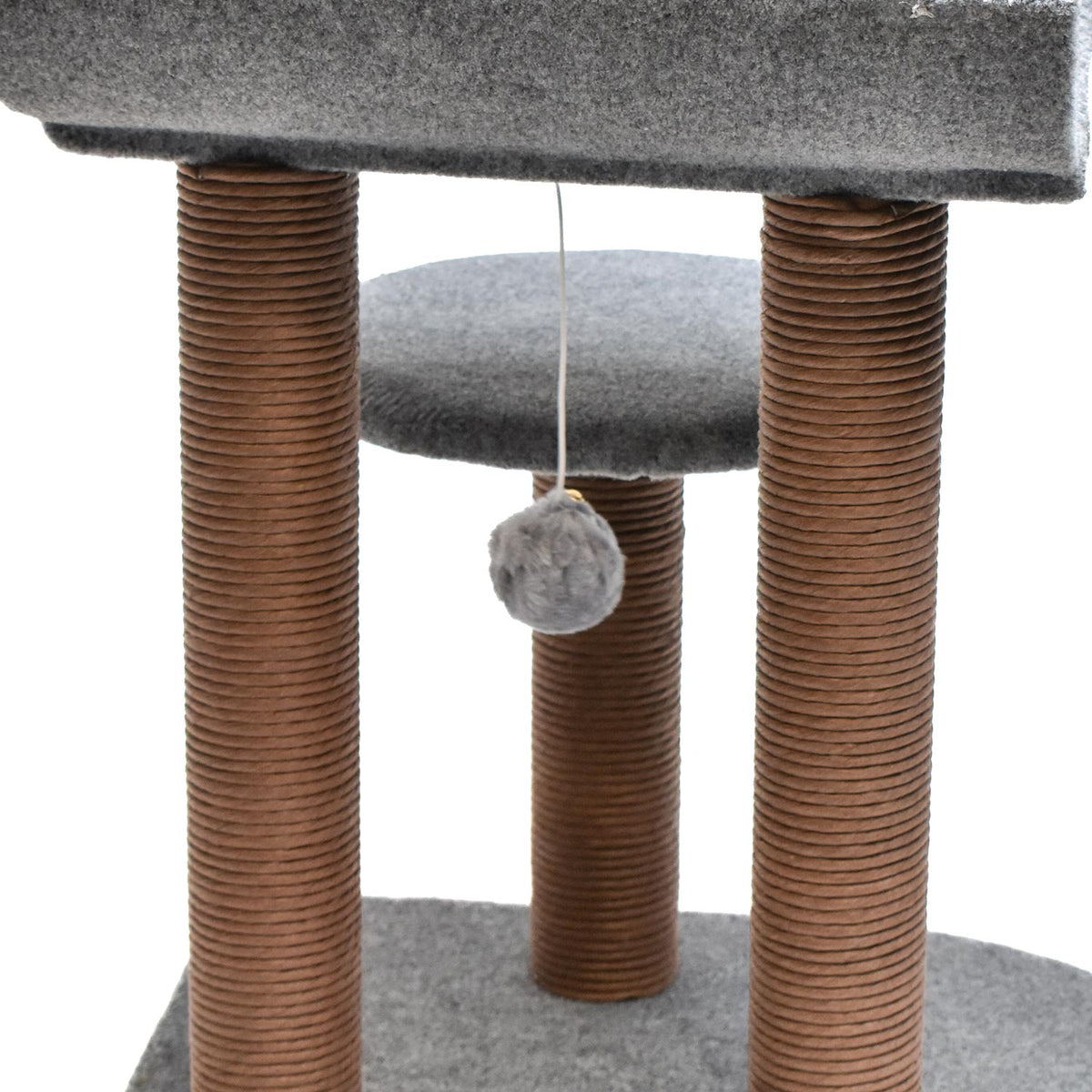 AQPET FRIENDS Lisbon Cat Scratching Post - 58CM Grey For Cats Play Cat Relaxation And Fun Play