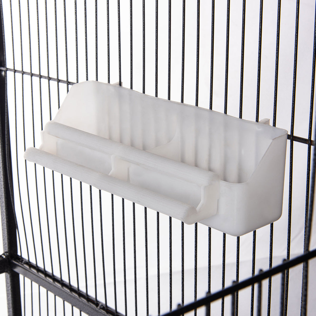 AQPET FRIENDS Voliera per Uccelli Canarini e Volatili, Gabbia Completa in Metallo Senza Tetto, Adatta per Interno, Dimensioni 146x54x54 cm, Colore Nero