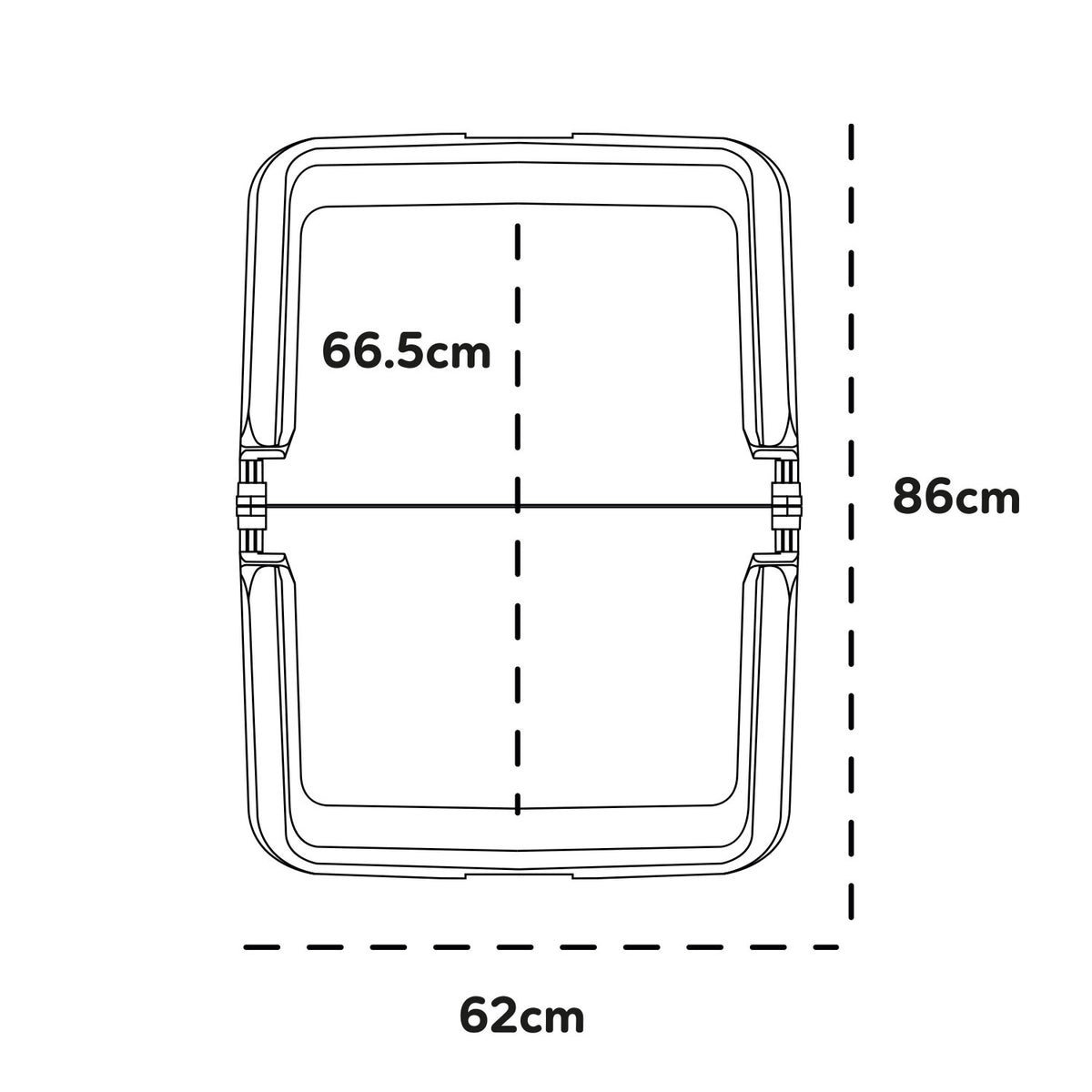 AQPET FRIENDS Lettiera per Cani, Toilette Pieghevole 86x62 cm, Vassoio Porta Tappetini Assorbenti, Ideale per Addestramento Cuccioli e Uso in Casa