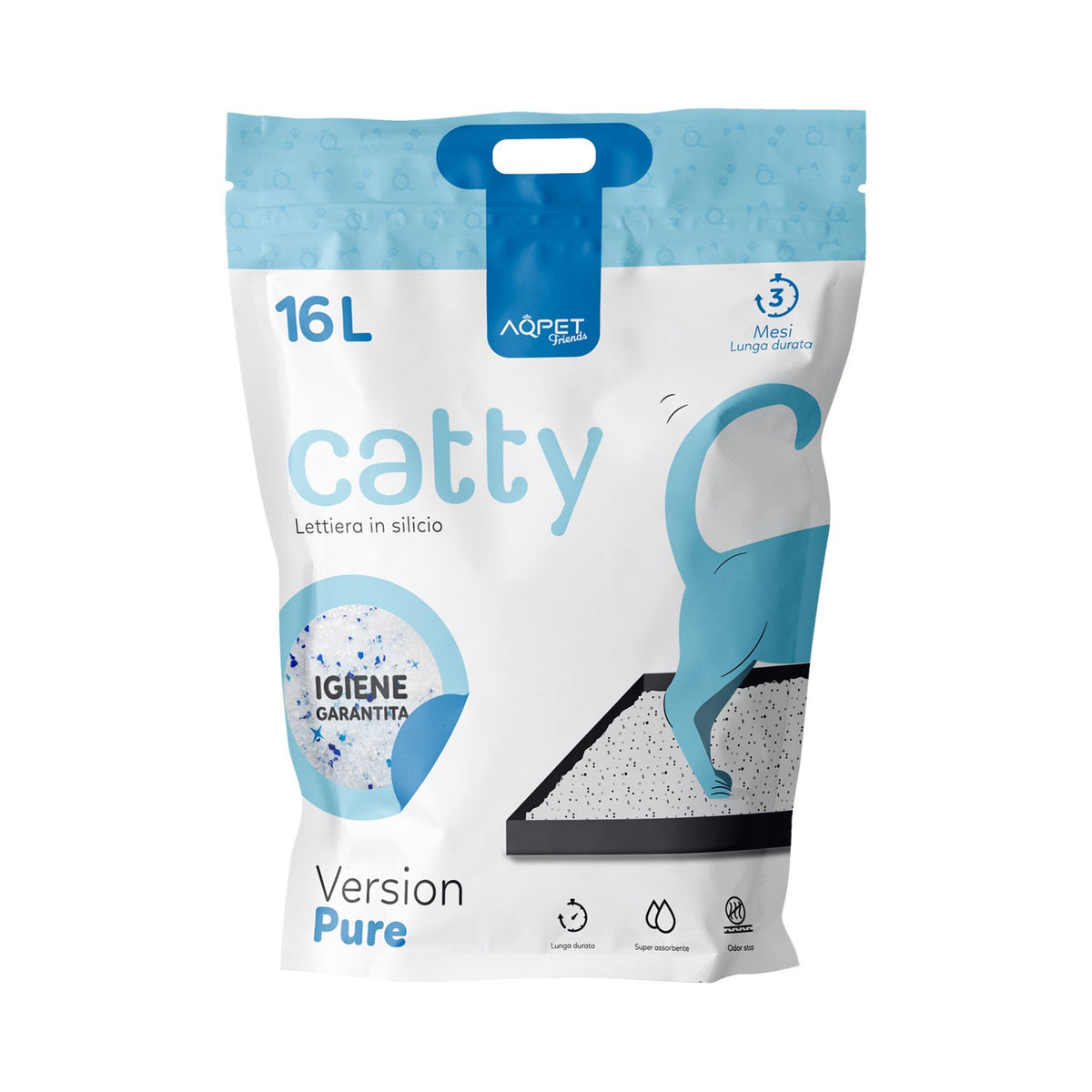 AQPET FRIENDS Catty Silicon Cat Litter - Super Absorbent, Odor Control, Cat Hygiene