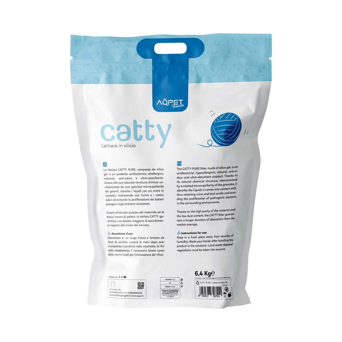 AQPET FRIENDS Catty Silicon Cat Litter - Super Absorbent, Odor Control, Cat Hygiene