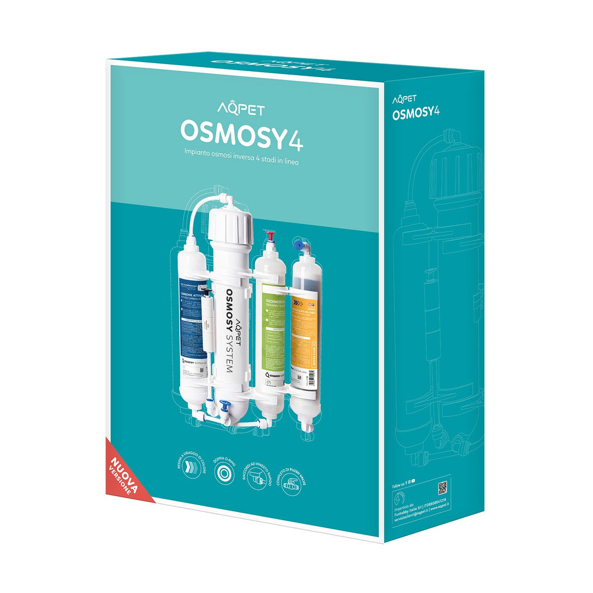 AQPET OSMOSY4 4-STAGE IN-LINE REVERSE OSMOSIS SYSTEM